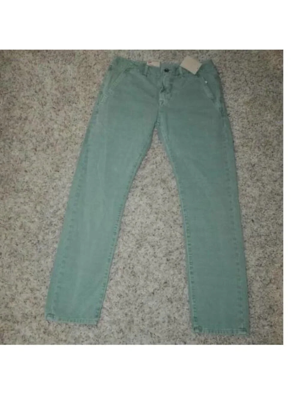 Mens Levis Jeans Green Chino 30x30 Casual Relaxed Fit Twill Denim Pants 5 Pkt